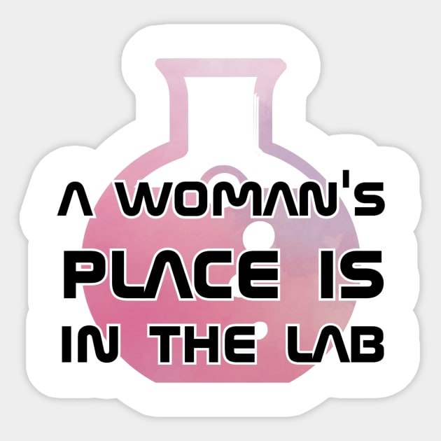 a woman's place is in the lab Sticker by trubble